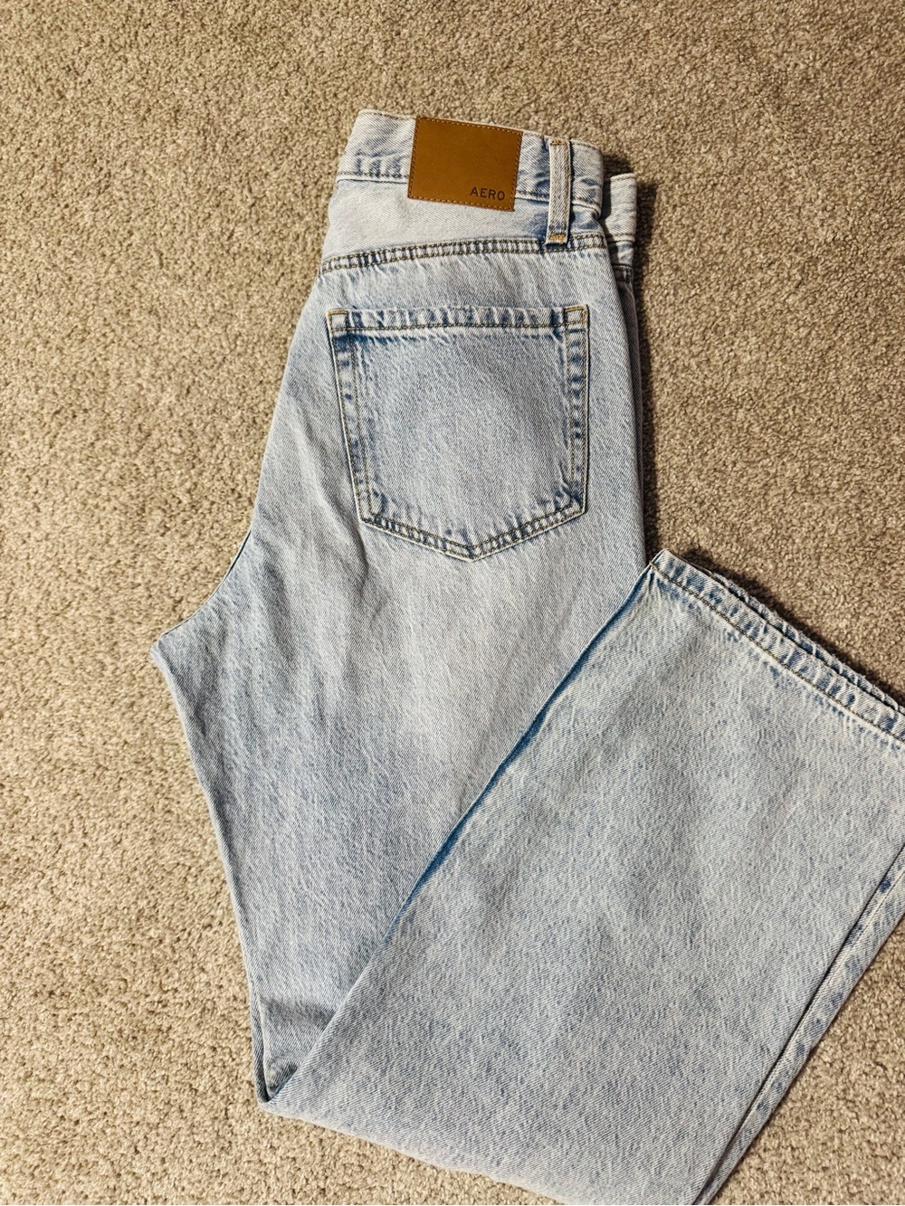 Light Wash Denim Shorts with Size Tag